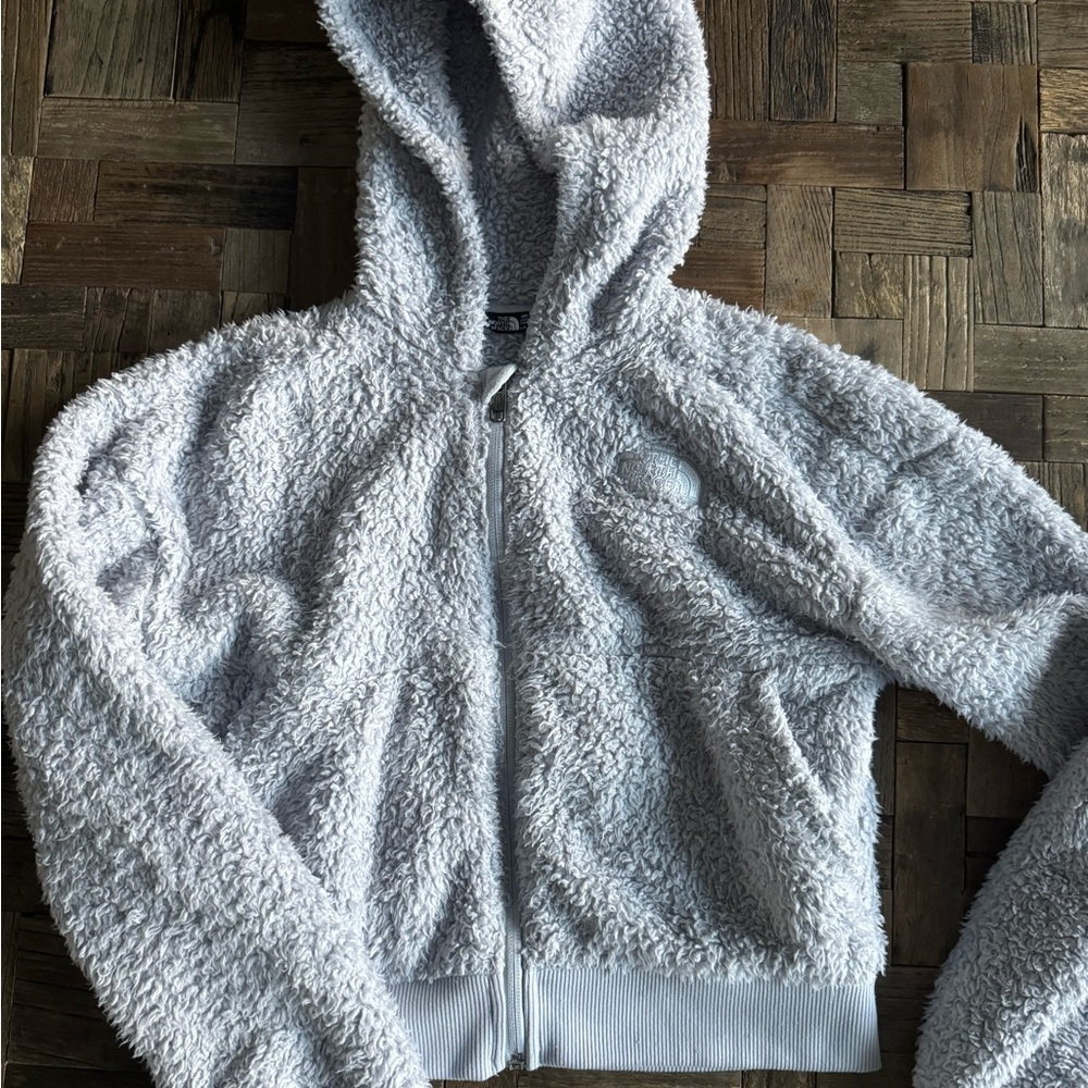 The North Face Light Gray Sherpa Jacket